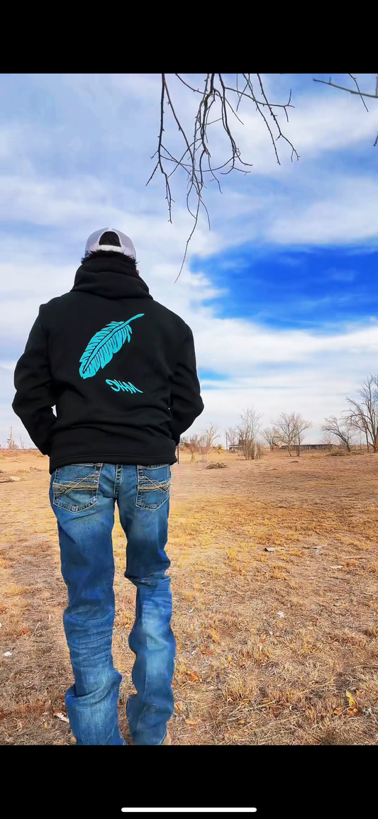 Feathered hoodie